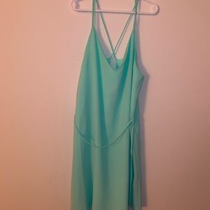 Teal mini dress